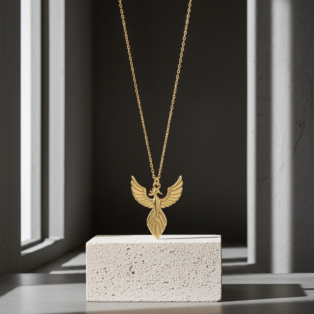 Minimal Anka Kuşu Altın Kolye - Image 5
