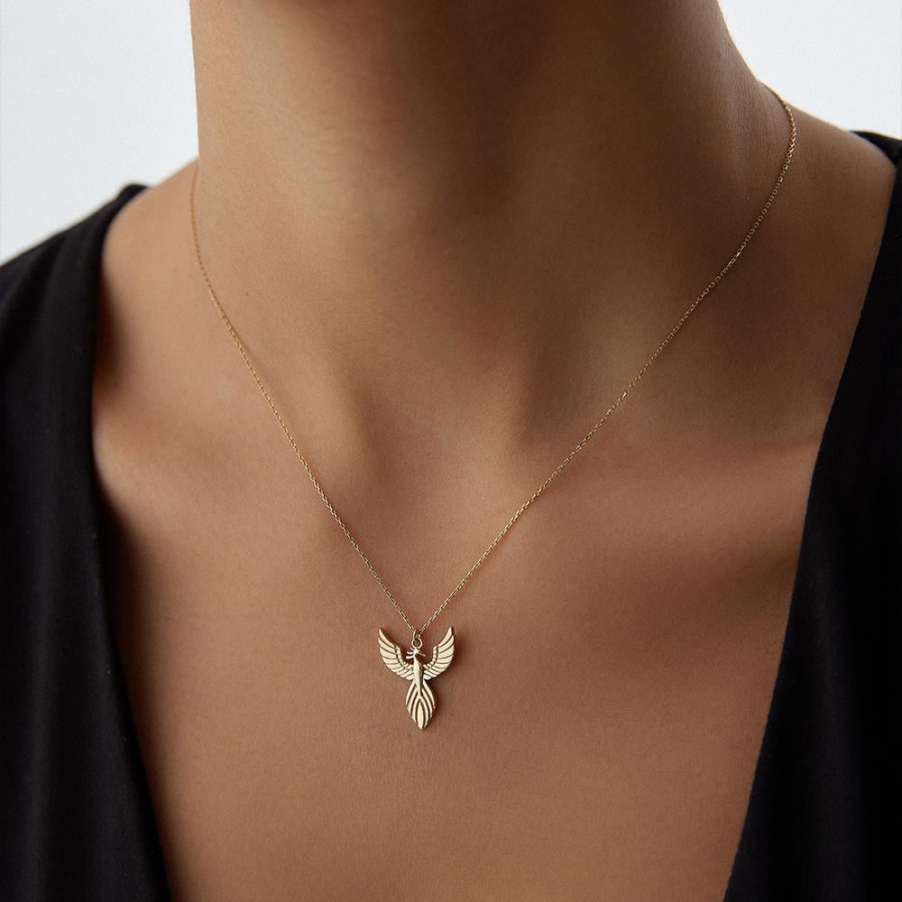 Minimal Anka Kuşu Altın Kolye - Image 2