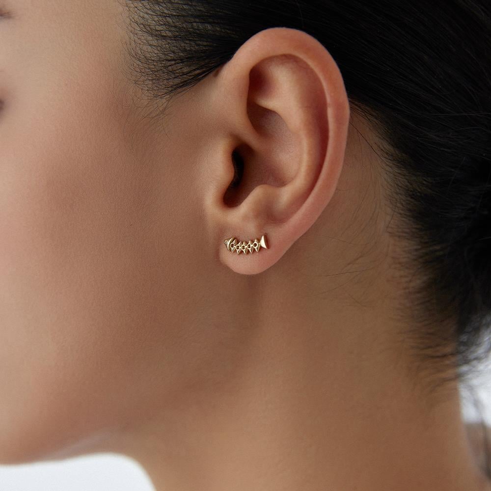 Minimal Balık Altın Küpe - Image 3