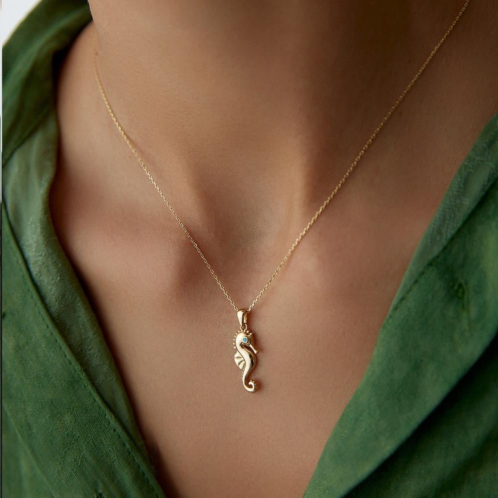 Minimal Denizatı Altın Kolye - Image 2