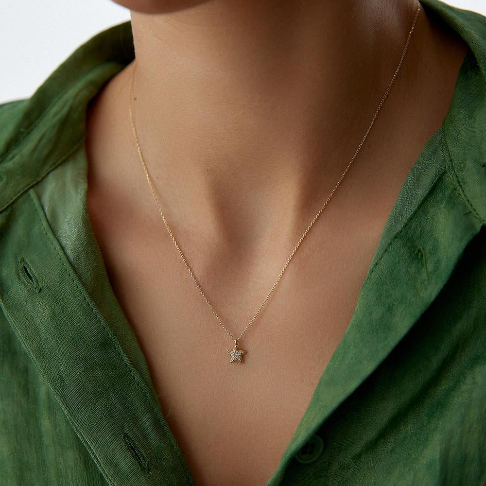 Minimal Denizyıldızı Altın Kolye - Image 4