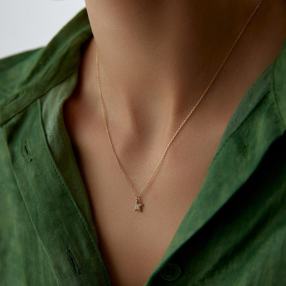Minimal Denizyıldızı Altın Kolye - Image 2