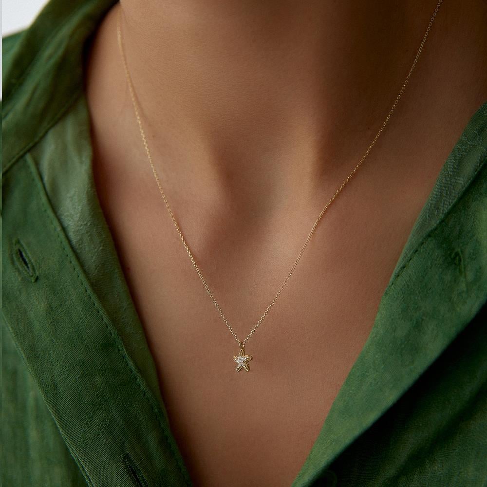 Minimal Denizyıldızı Altın Kolye - Image 3