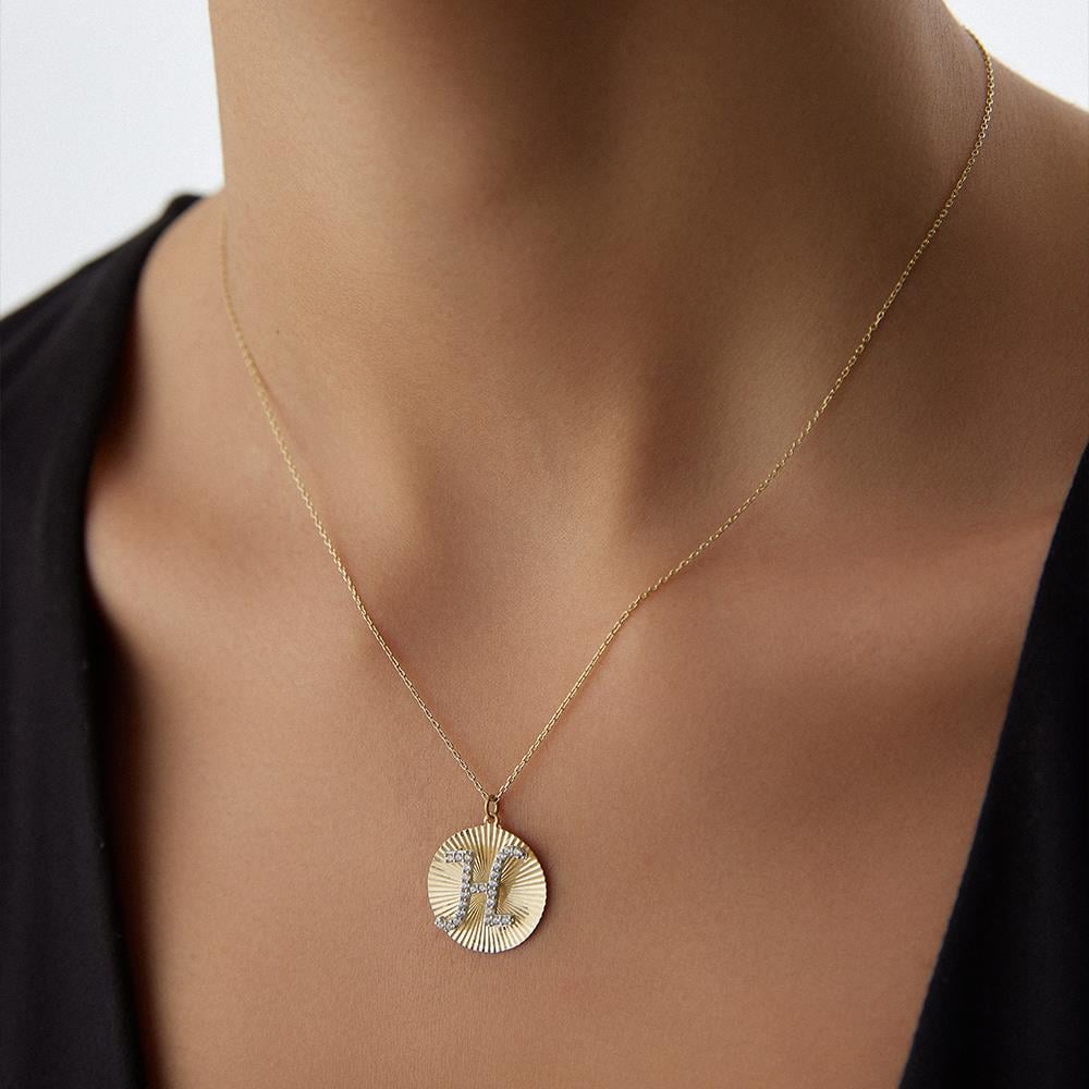 Minimal Harf Altın Kolye - Image 3