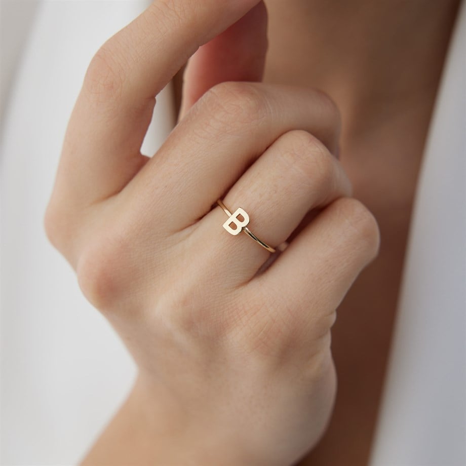 Minimal Harf Yüzük - Image 3