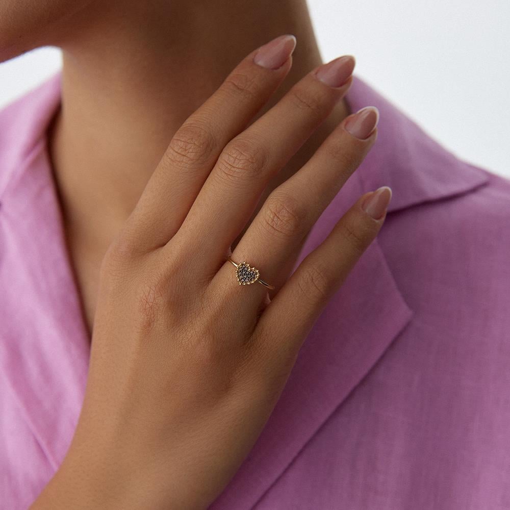 Minimal Kalp Altın Yüzük - Image 1