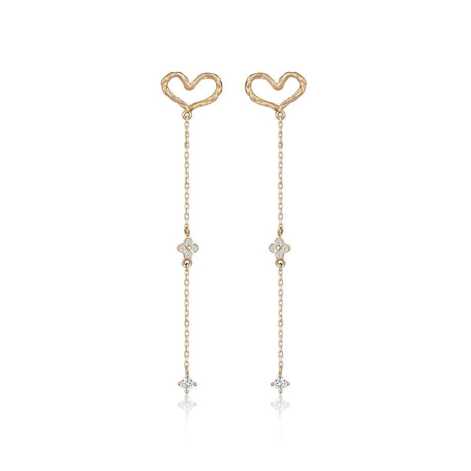 Minimal Kalp Figürlü Küpe - Image 3