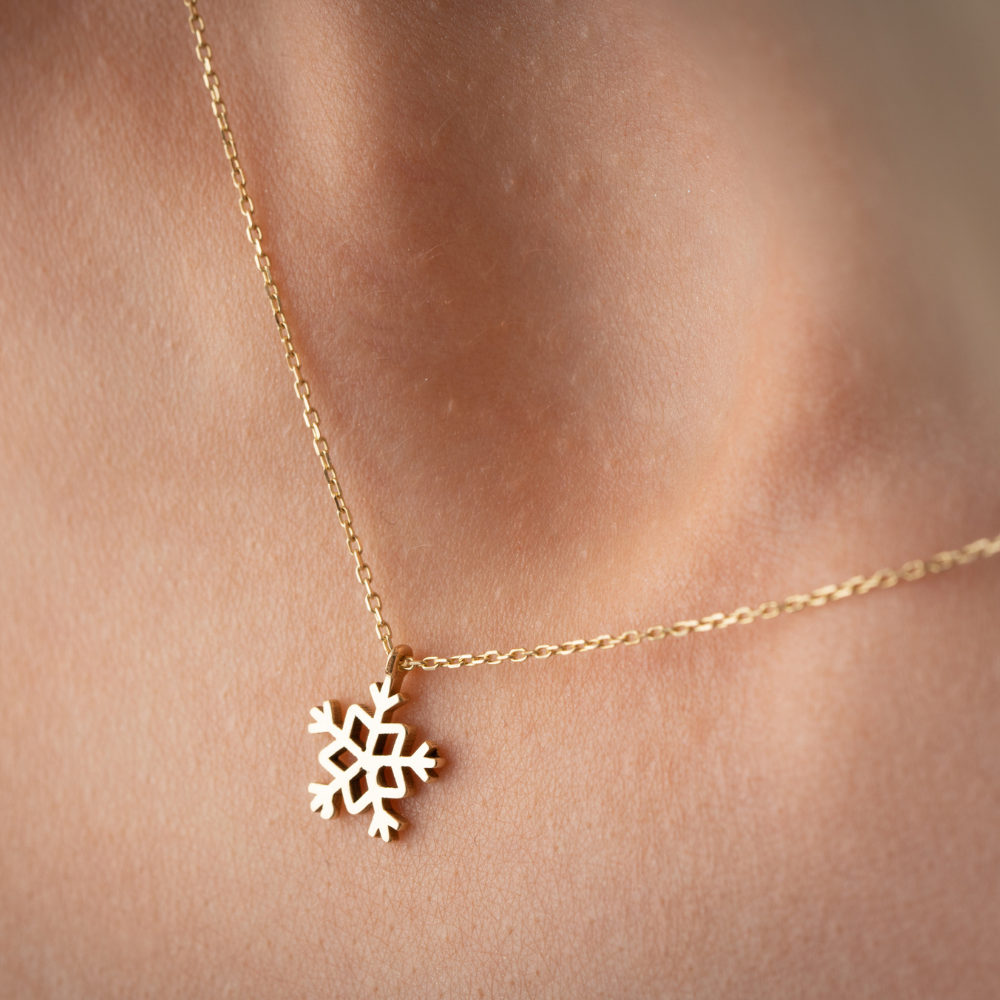 Minimal Kar Tanesi Kolye - Image 3