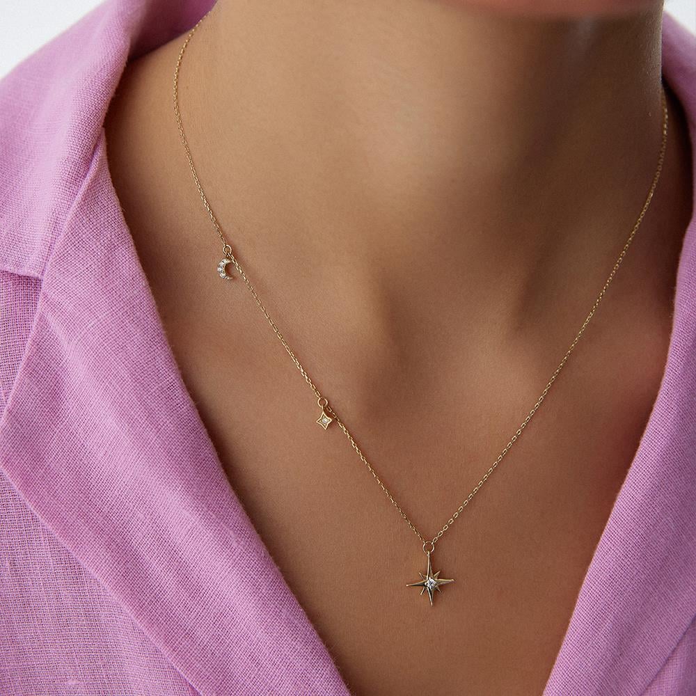 Minimal Kuzey Yıldızı Altın Kolye - Image 2