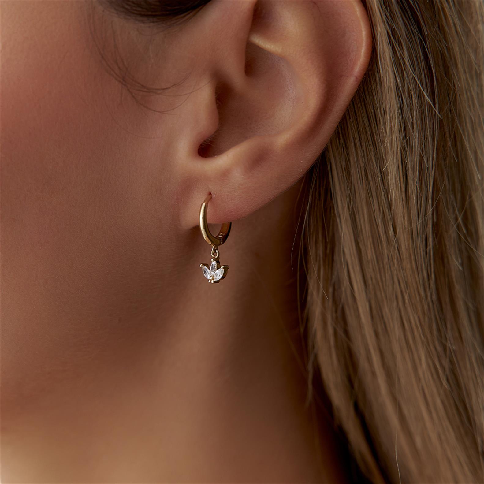 Minimal Lotus Küpe - Image 1