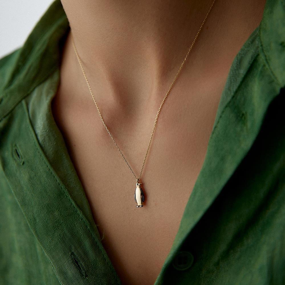 Minimal Penguen Altın Kolye - Image 2