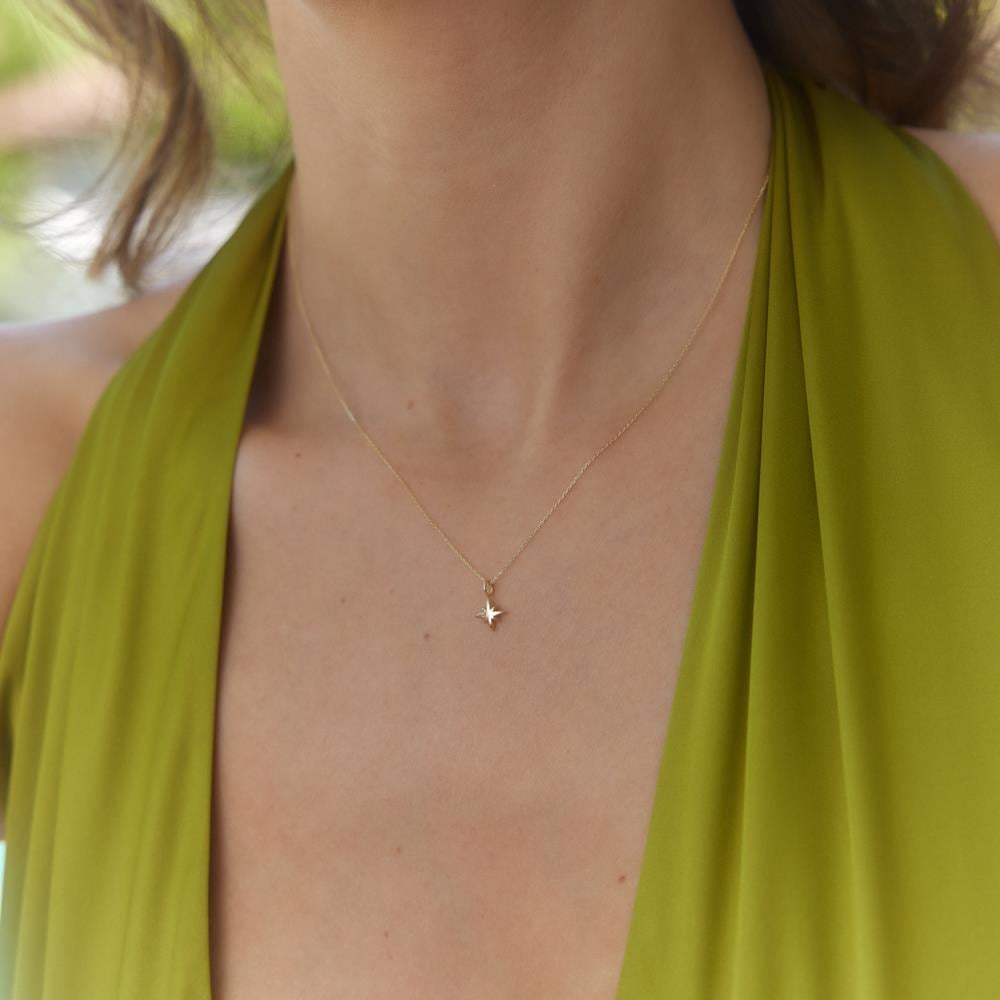 Minimal Polaris Altın Kolye - Image 3