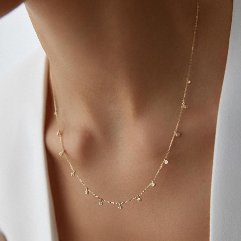 Minimal Taşlı Altın Kolye - Image 2