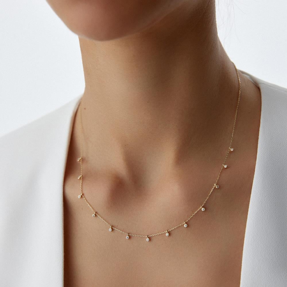 Minimal Taşlı Altın Kolye - Image 2