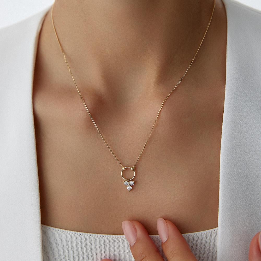 Minimal Trio Altın Kolye - Image 2