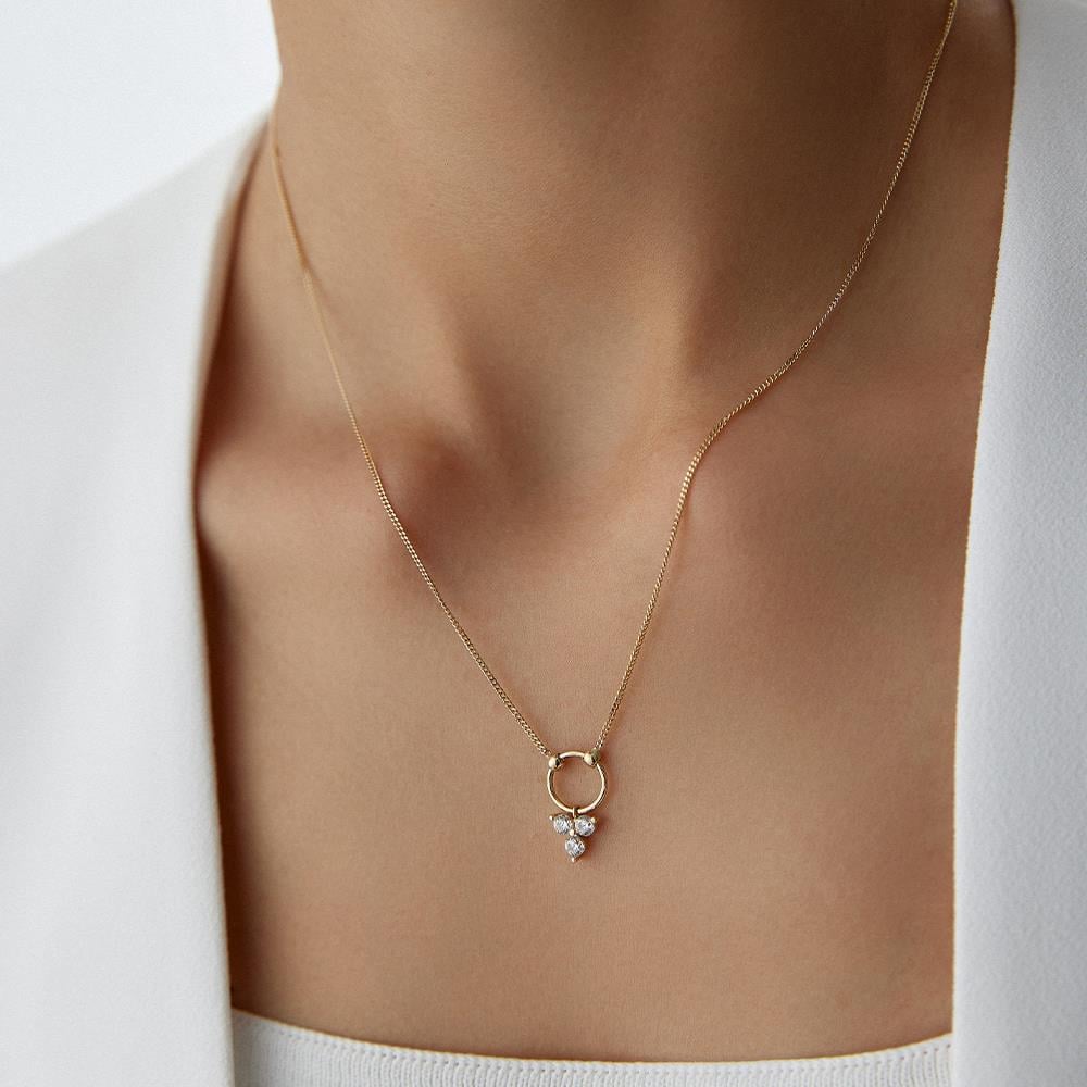 Minimal Trio Altın Kolye - Image 3