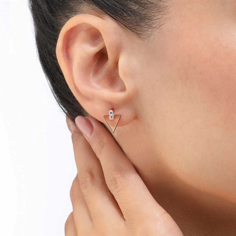 Minimal Üçgen Küpe - Image 2