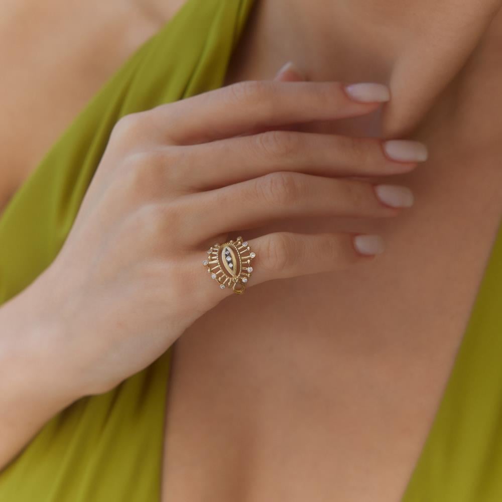 Nazar Tasarım Altın Yüzük - Image 2