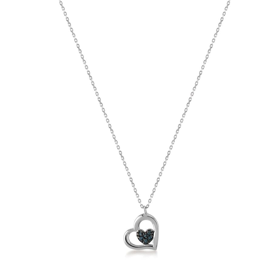 Open Pendant Çif Kalp Kolye - Image 3