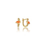 Orange Flamingo Çocuk Altın Küpe - Image 1