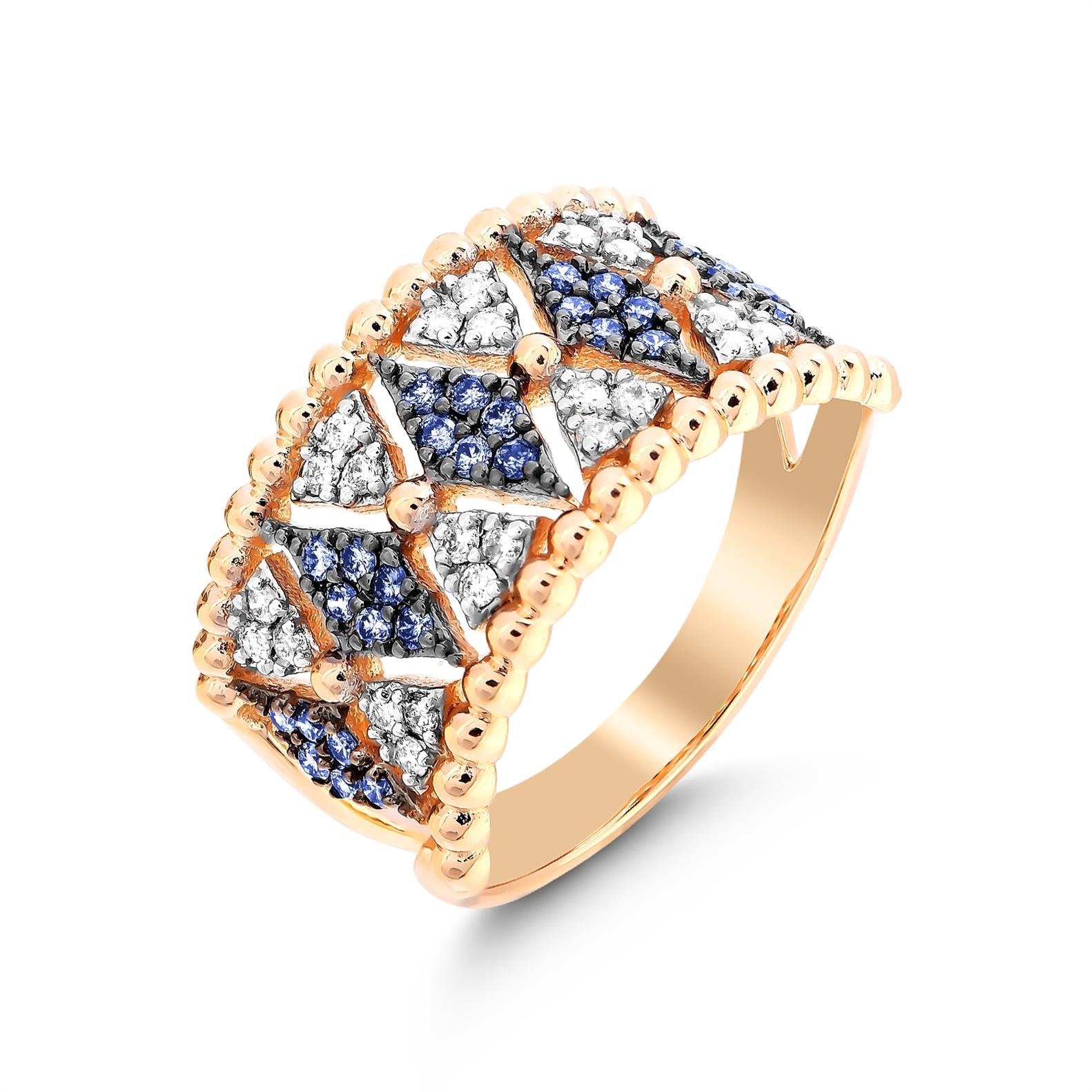 Pırlantalı Safir Yüzük - Image 1