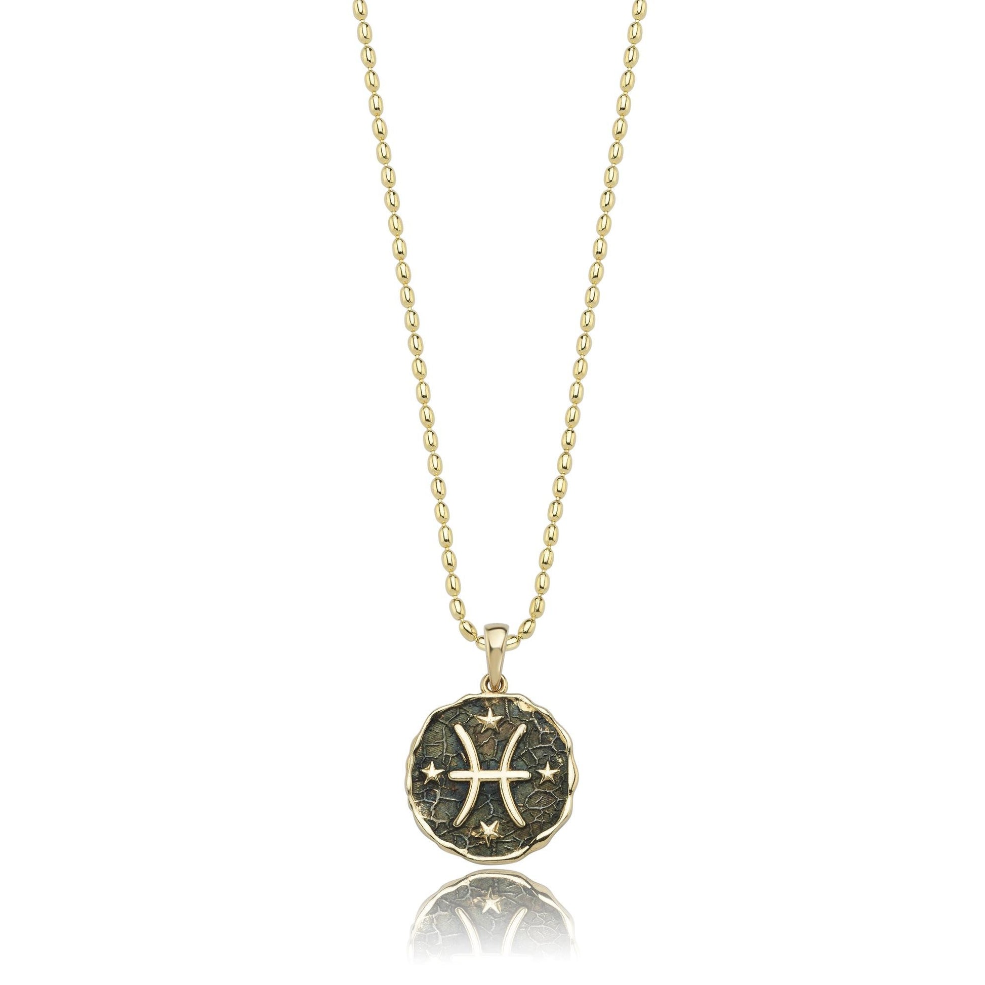 Pisces Balık Altın Burç Kolye - Image 2