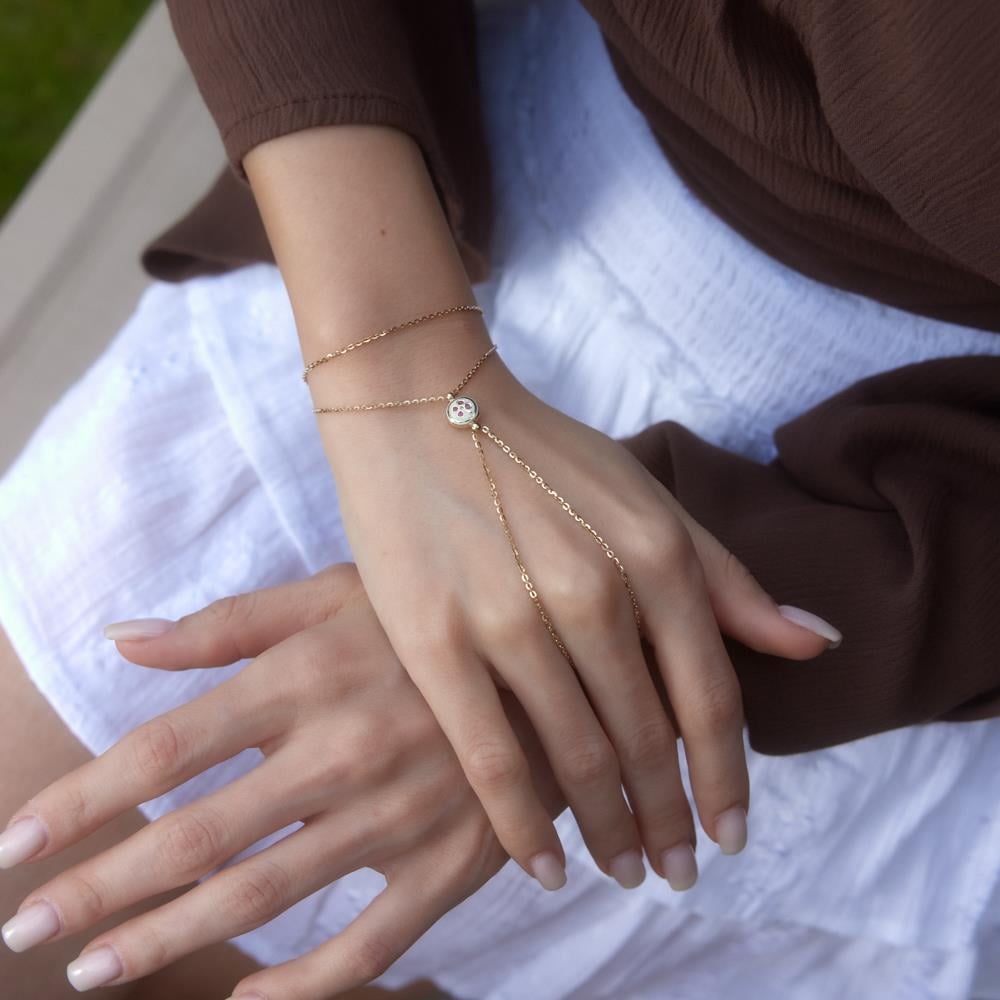 Red Clover Altın Şahmeran Bileklik - Image 3