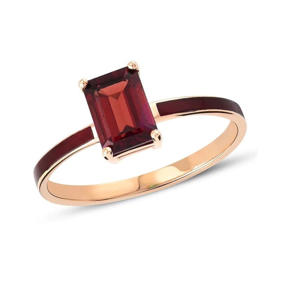 Renkli Zircon Renkli Mineli Minimal Yüzük - Image 3