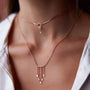 Rose Altın Çift Zincir Choker Kolye - Image 2