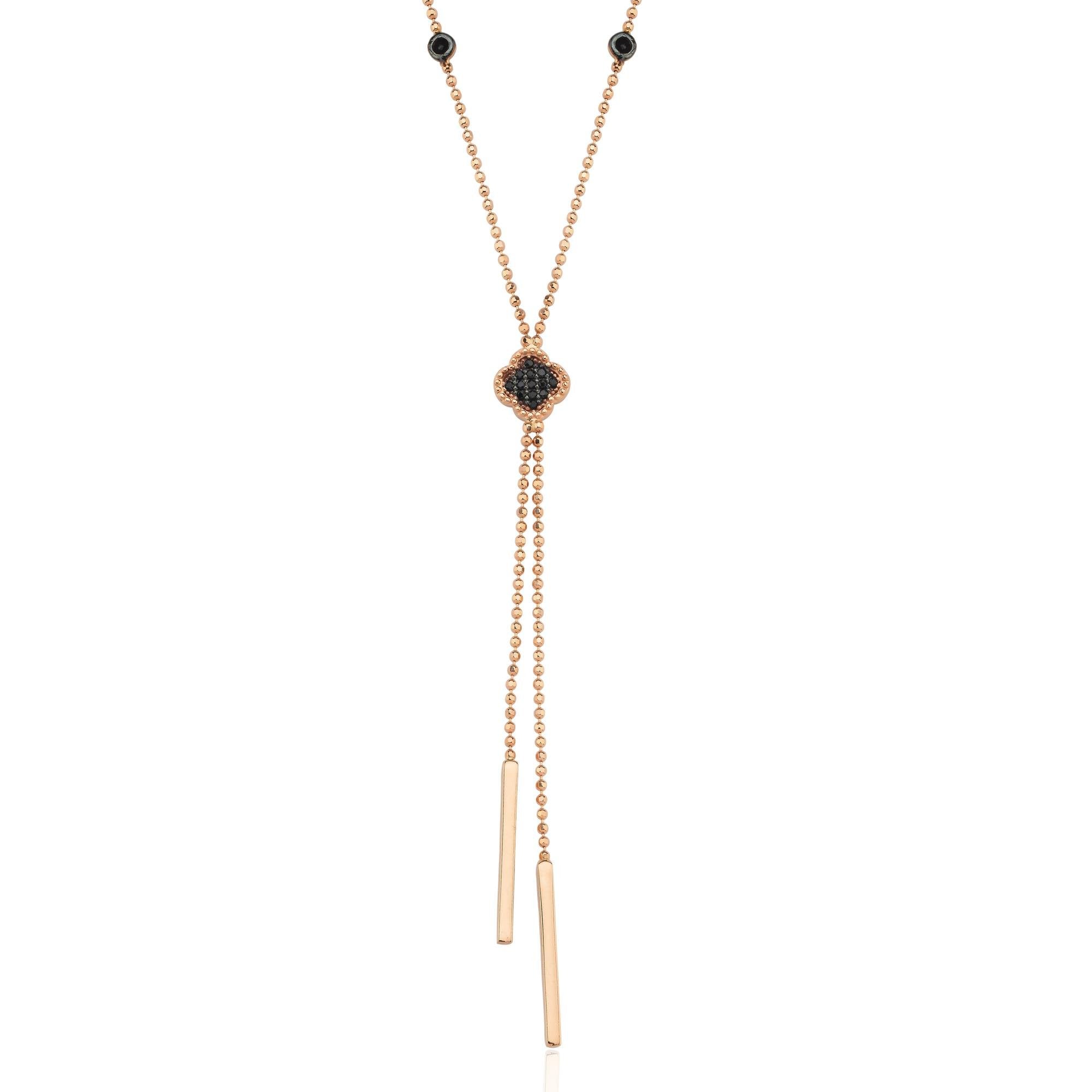 Rose Altın Clover Kolye - Image 2