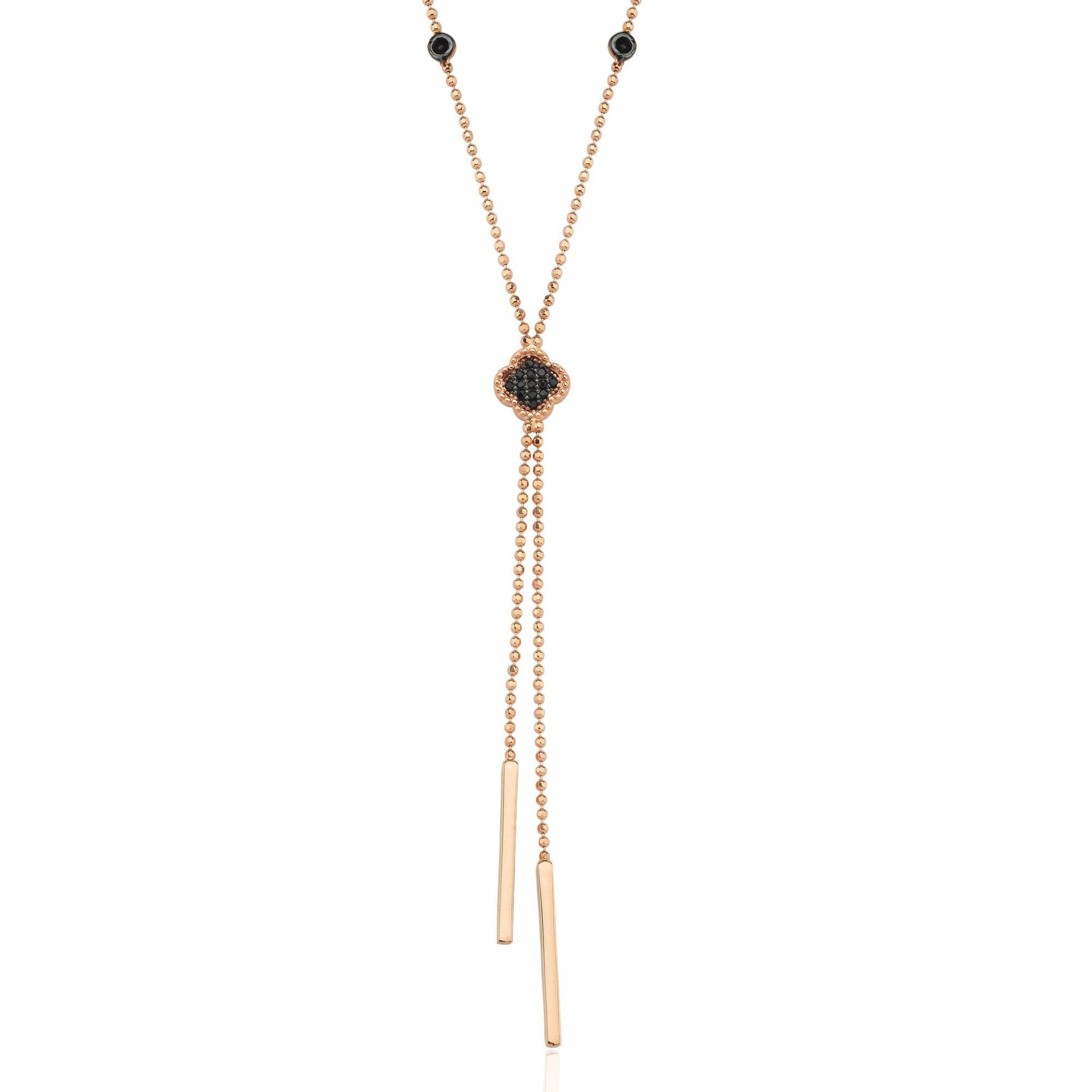 Rose Altın Clover Kolye - Image 2