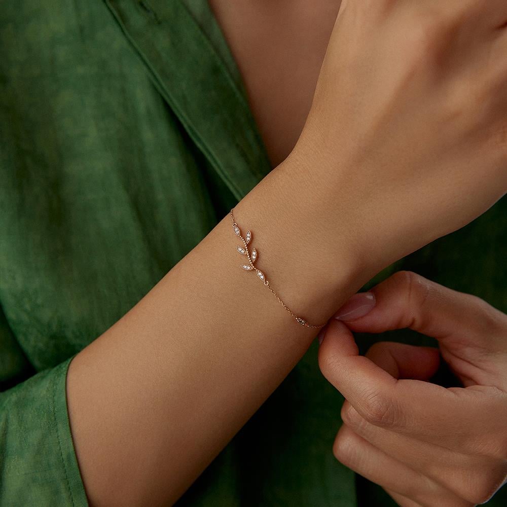 Rose Altın Flora Bileklik - Image 3