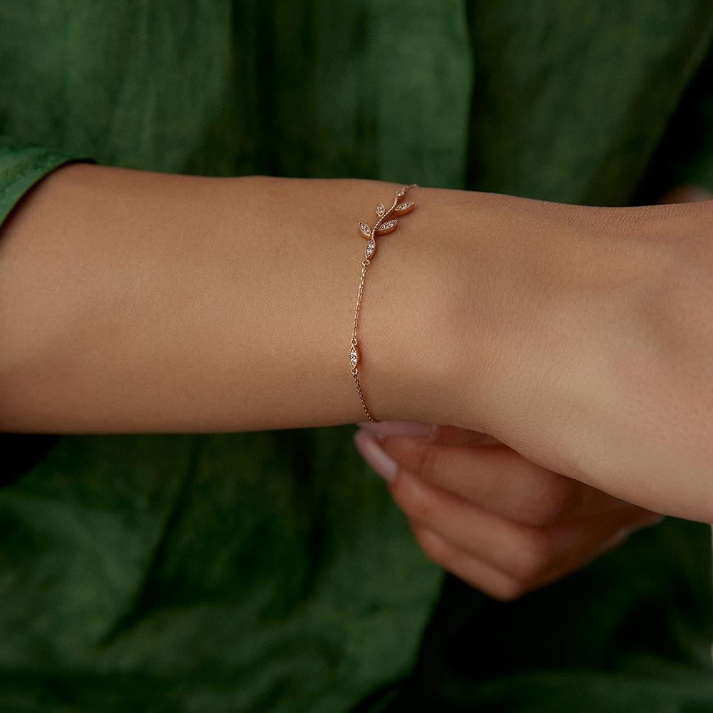 Rose Altın Flora Bileklik - Image 4