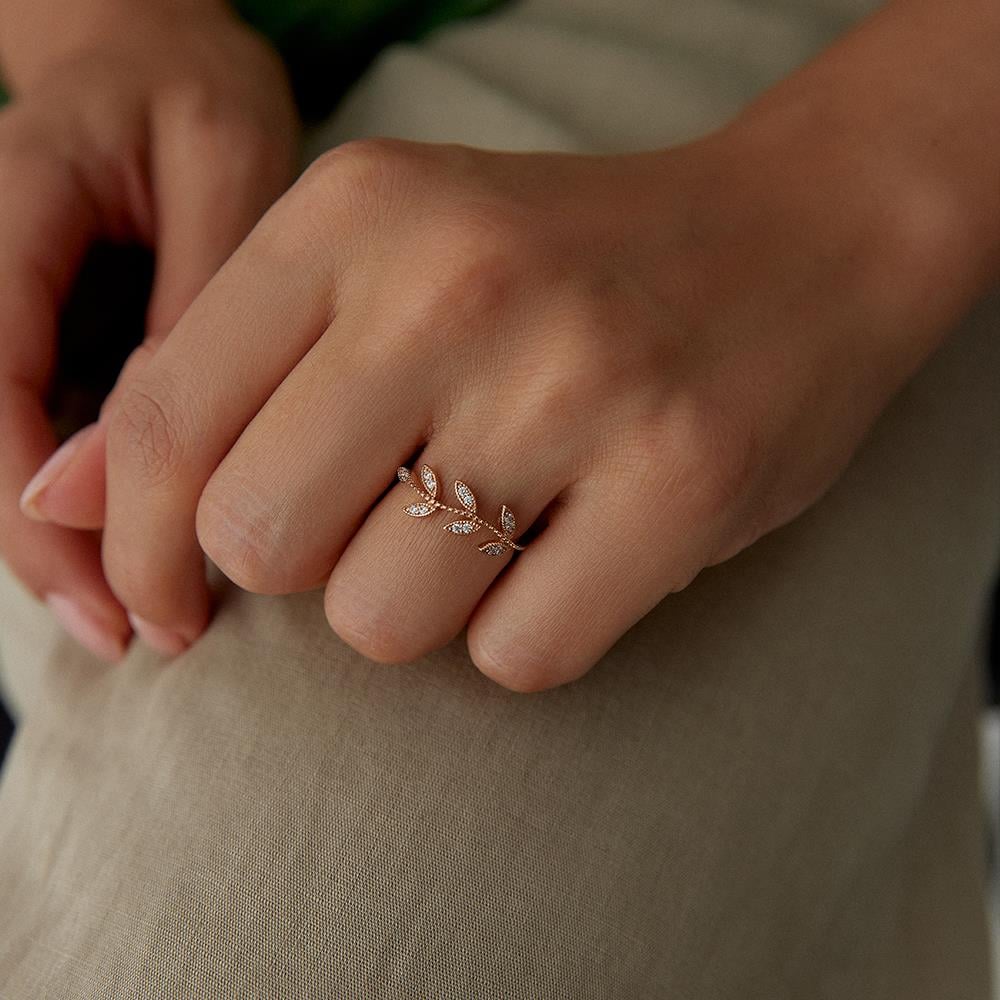 Rose Altın Flora Yüzük - Image 3