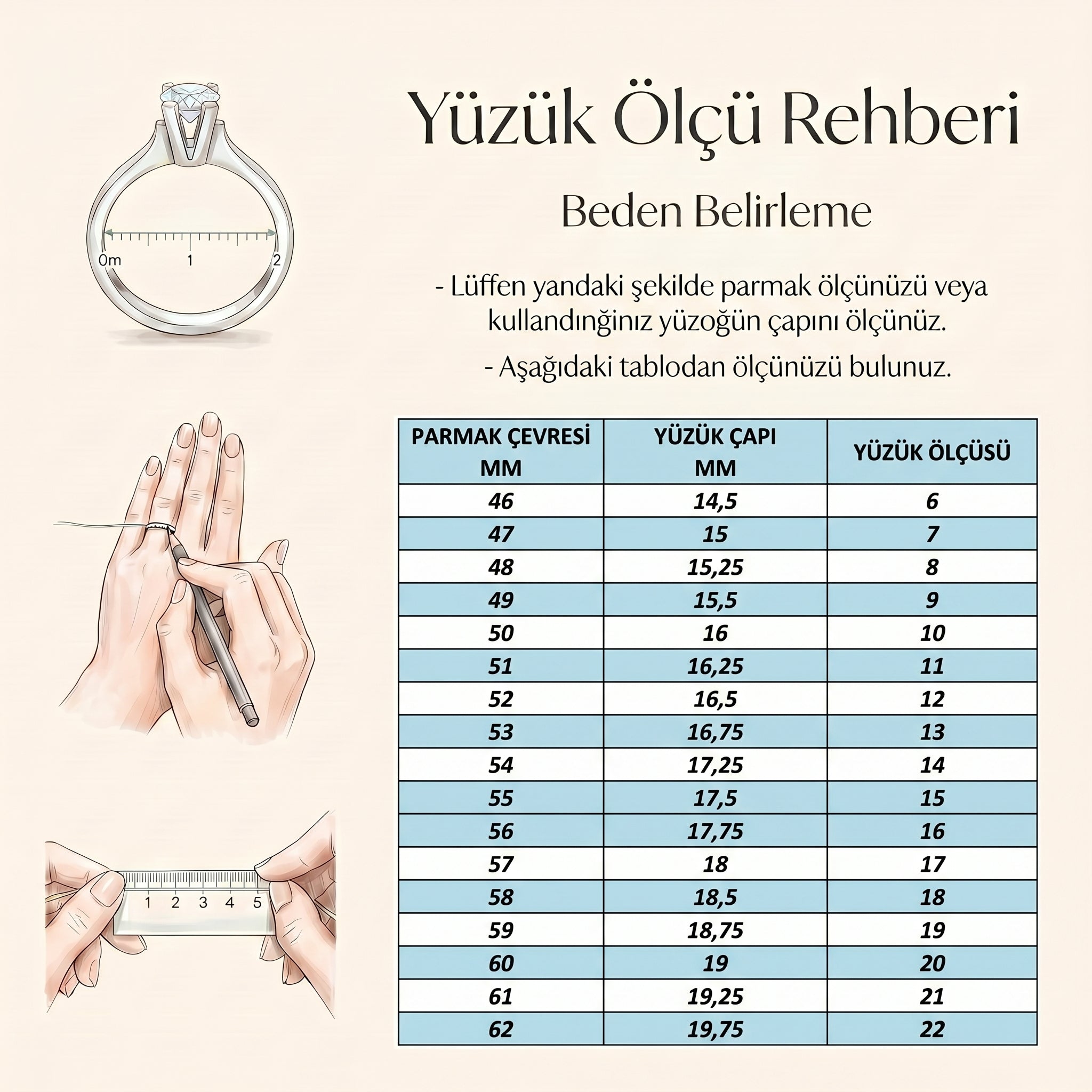 Rose Altın Minimal Yonca Yüzük