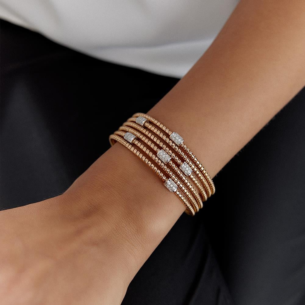 Rose Altın Pırlanta Tasarım Bileklik - Image 3