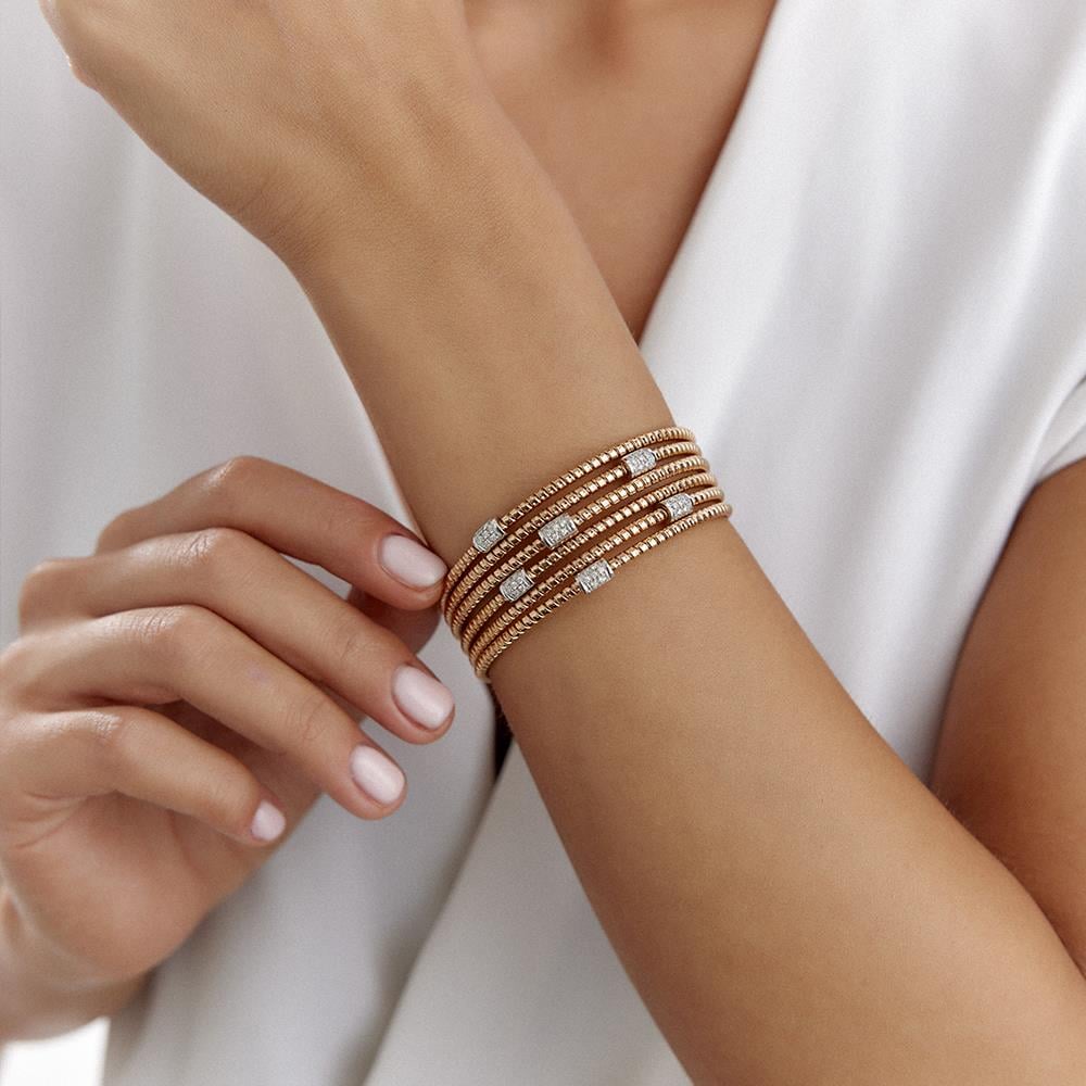 Rose Altın Pırlanta Tasarım Bileklik - Image 2