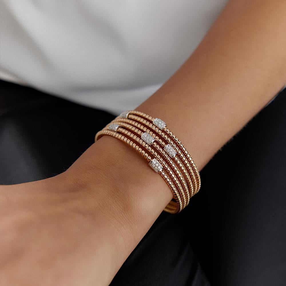 Rose Altın Pırlanta Tasarım Bileklik - Image 3