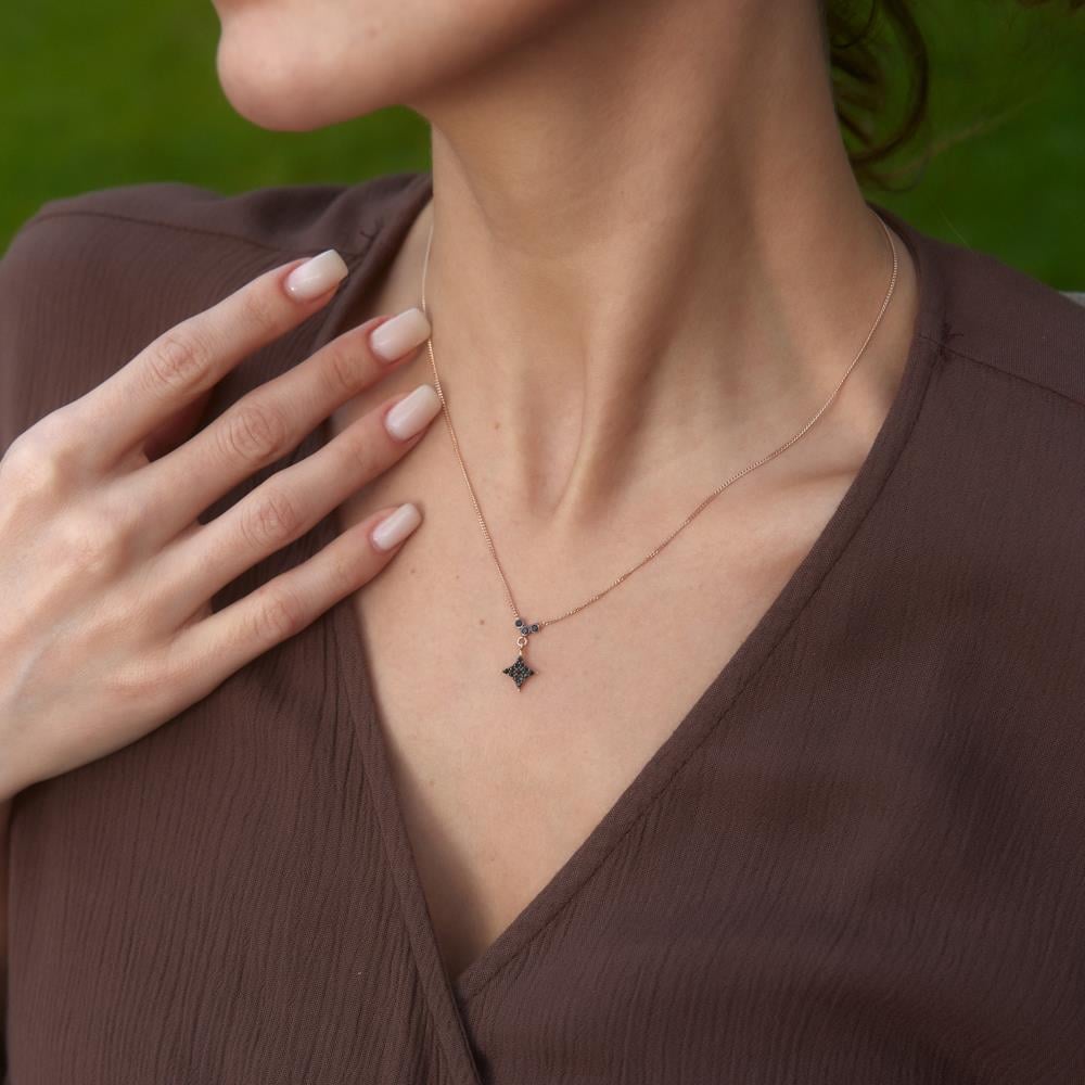 Rose Gold Karo Altın Kolye - Image 3