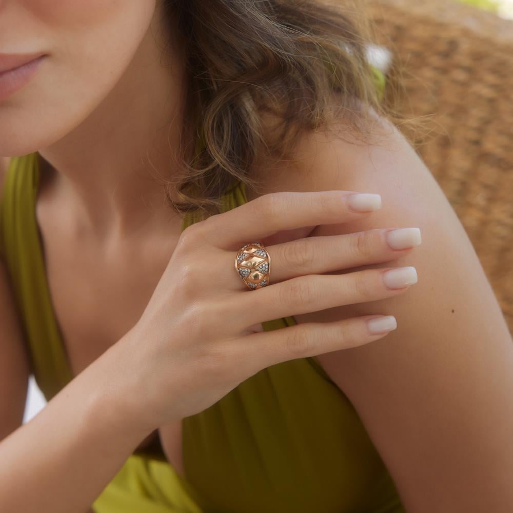 Rose Gold Tasarım Altın Yüzük - Image 2