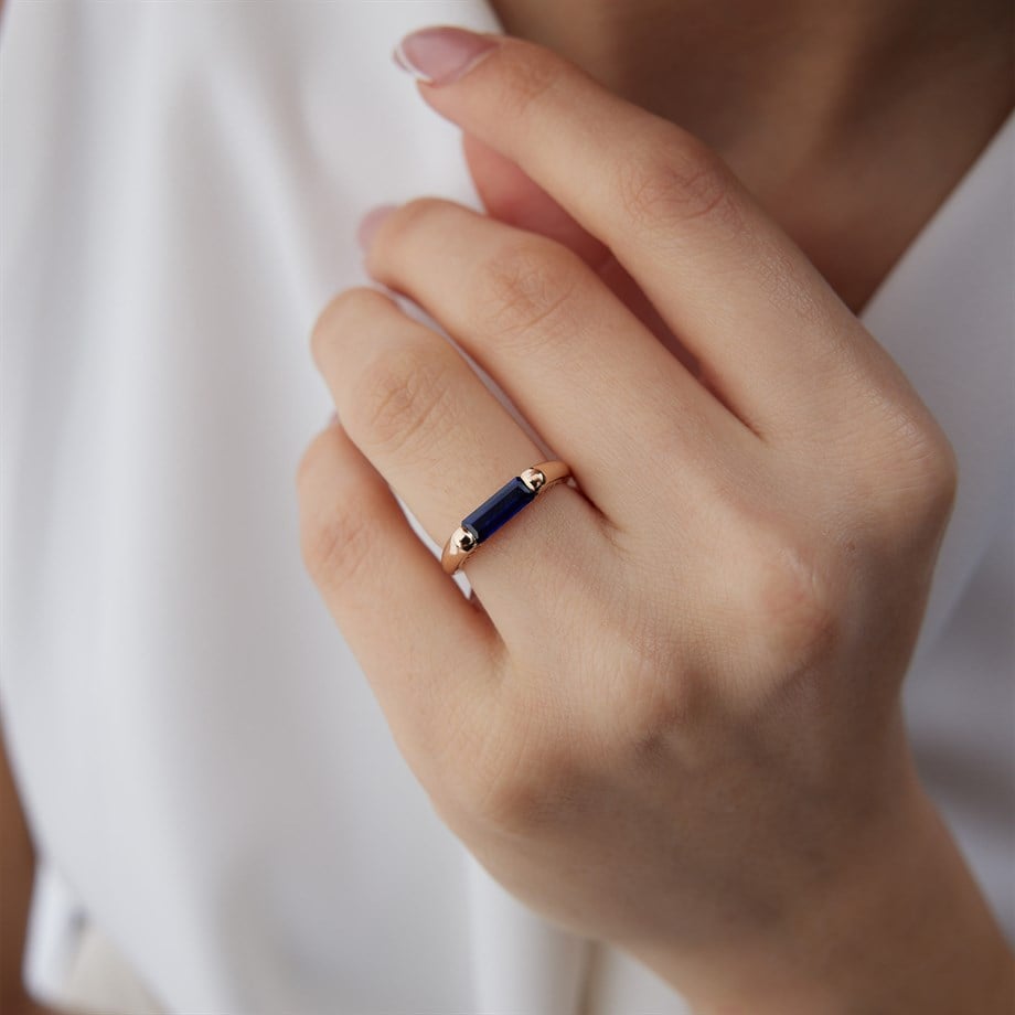 Safir Minimal Yüzük - Image 1