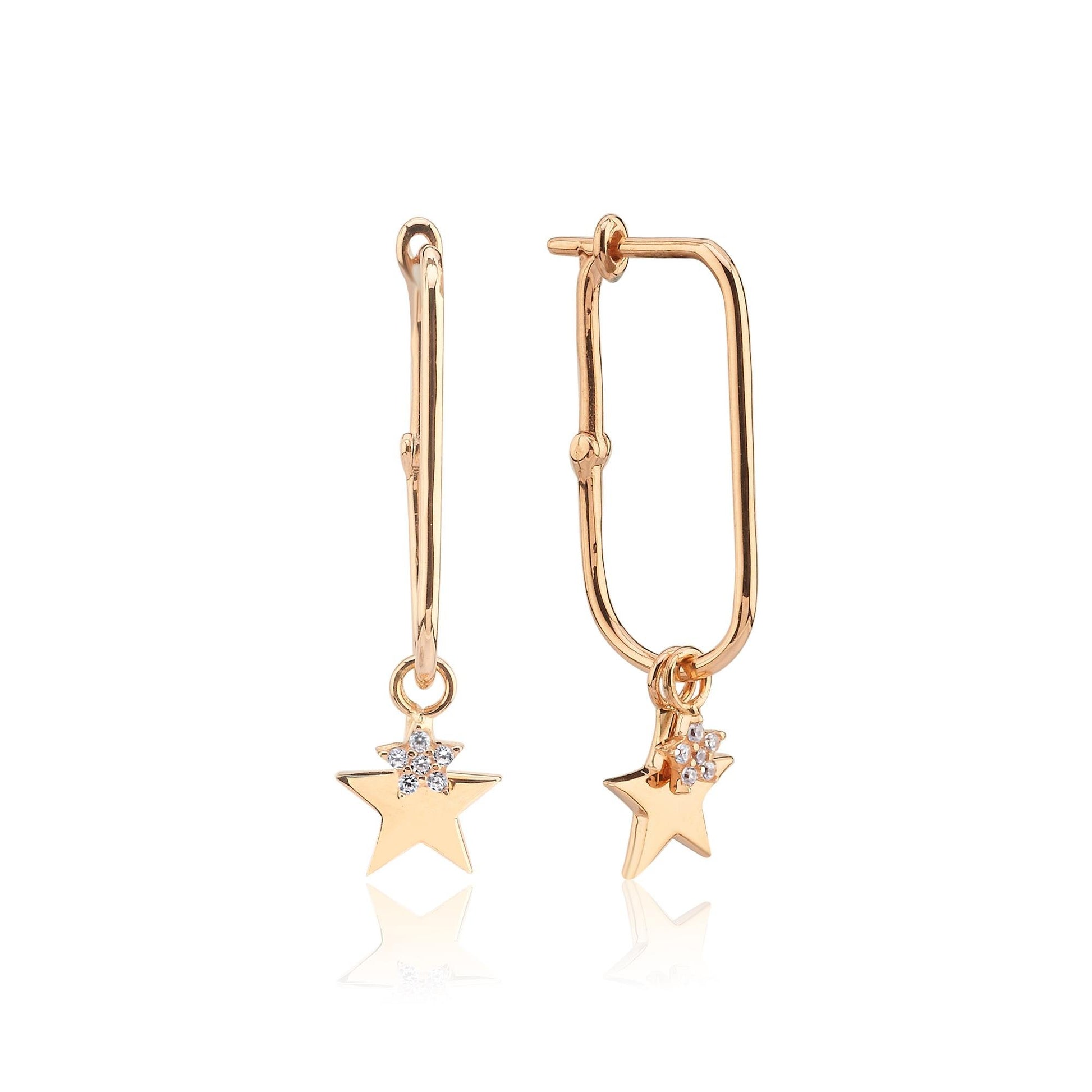 Sallantı Yıldız Halka Küpe - Image 2