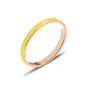 Sarı Mineli Klasik Minimal Alyans Yüzük - Image 3