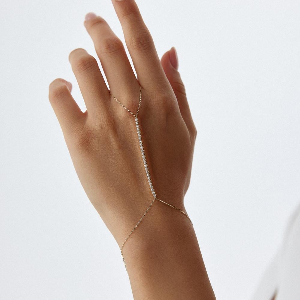 Sıra Taşlı Altın Şahmeran Bileklik - Image 3