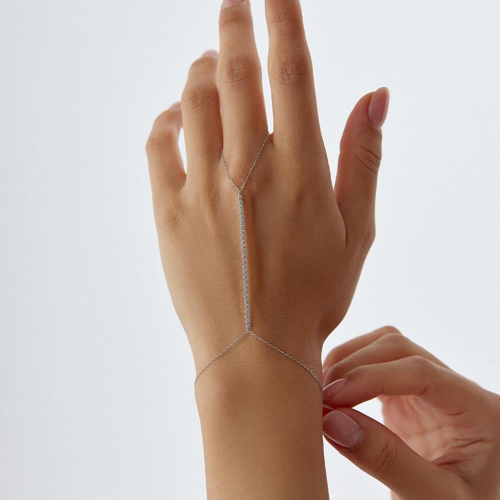 Sıra Taşlı Altın Şahmeran Bileklik - Image 2