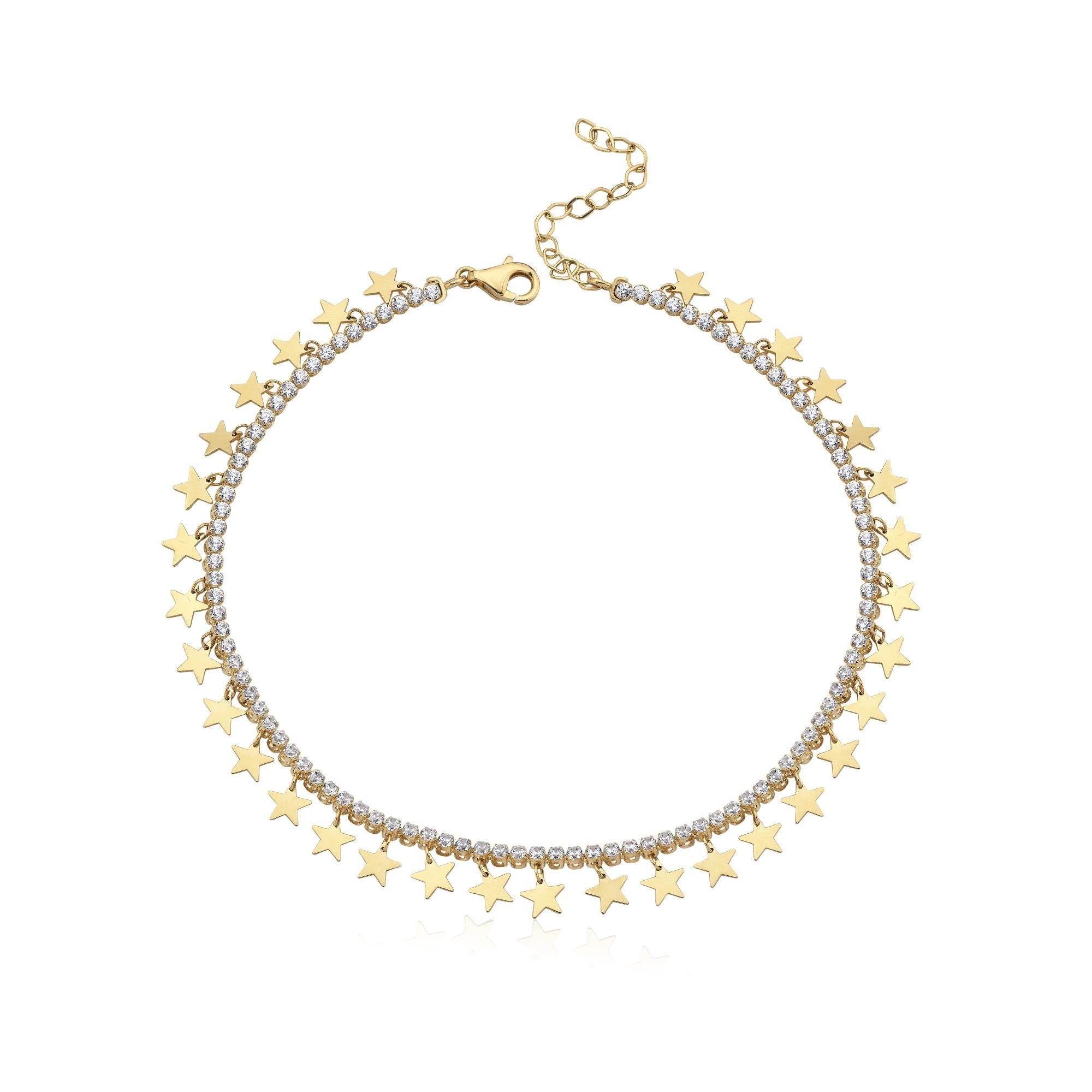 Sıralı Yıldız Altın Halhal - Image 3