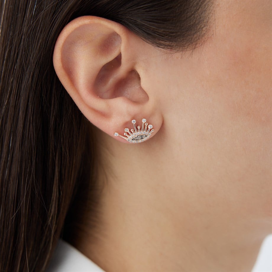 Tasarım Göz Pırlanta Küpe - Image 1