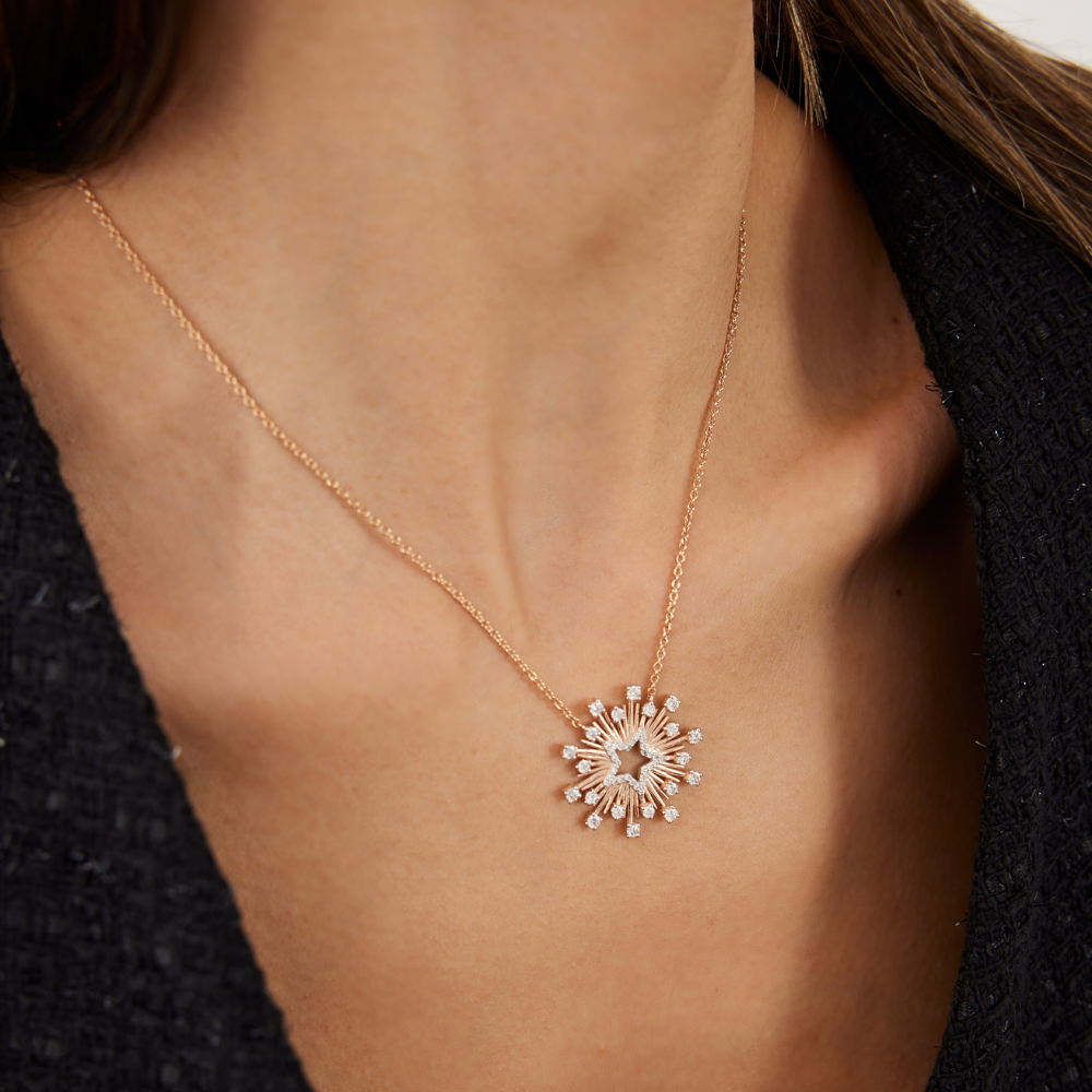 Tasarım Kuzey Yıldızı Pırlanta Kolye - Image 1