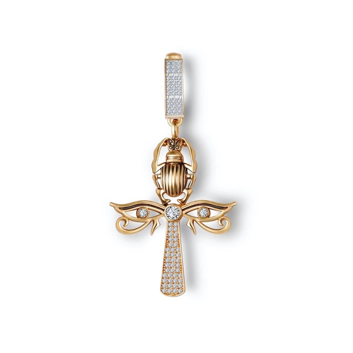 Taşlı Ankh Charm Kolye Ucu - Image 2