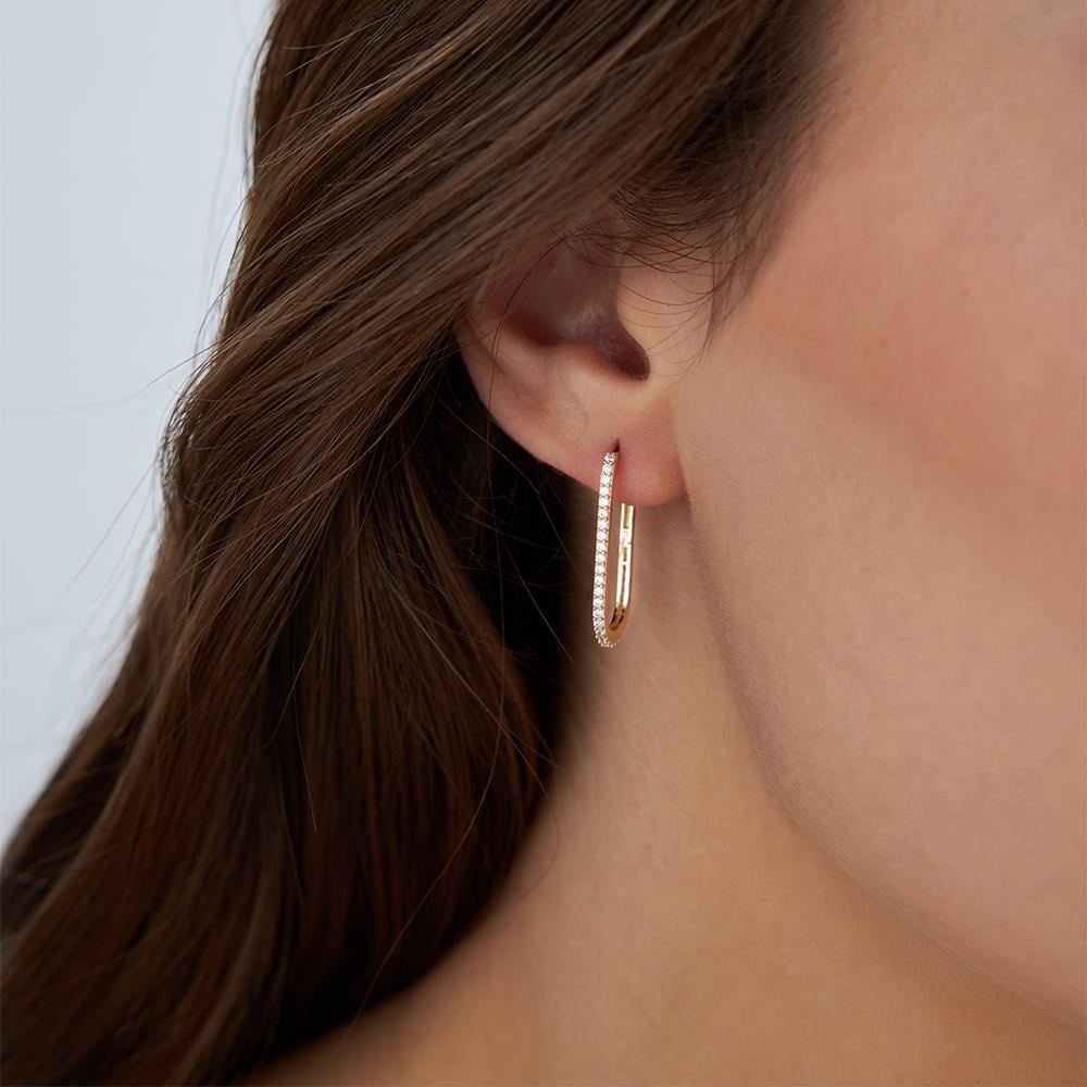 Taşlı Ataç Altın Küpe - Image 1